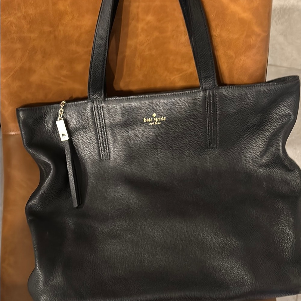 Kate Spade Black Tote Bag with Structured Design